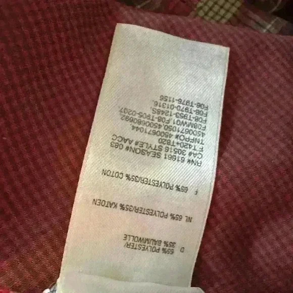 The North Face Plaid Button Up Shirt S/P Red Brown for Women with Embroidery - Picture 16 of 16